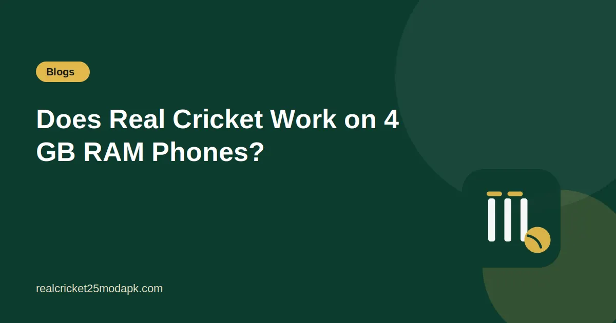 Illustration for the guide: Does Real Cricket Work on 4 GB RAM Phones?
