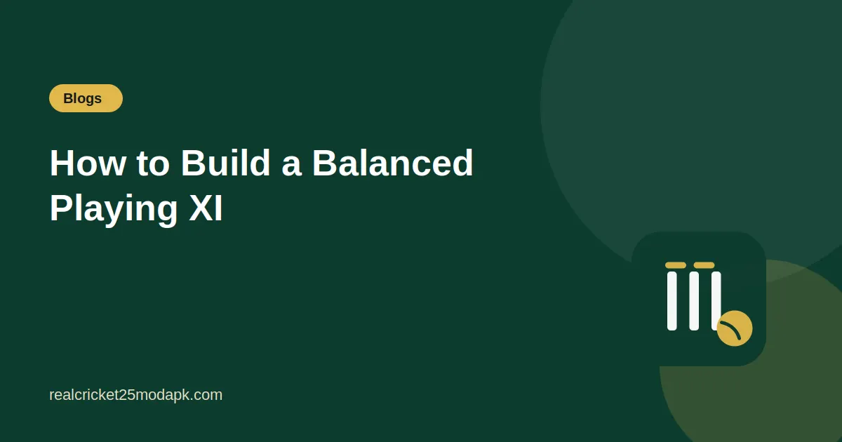 Illustration for the guide: How to Build a Balanced Playing XI