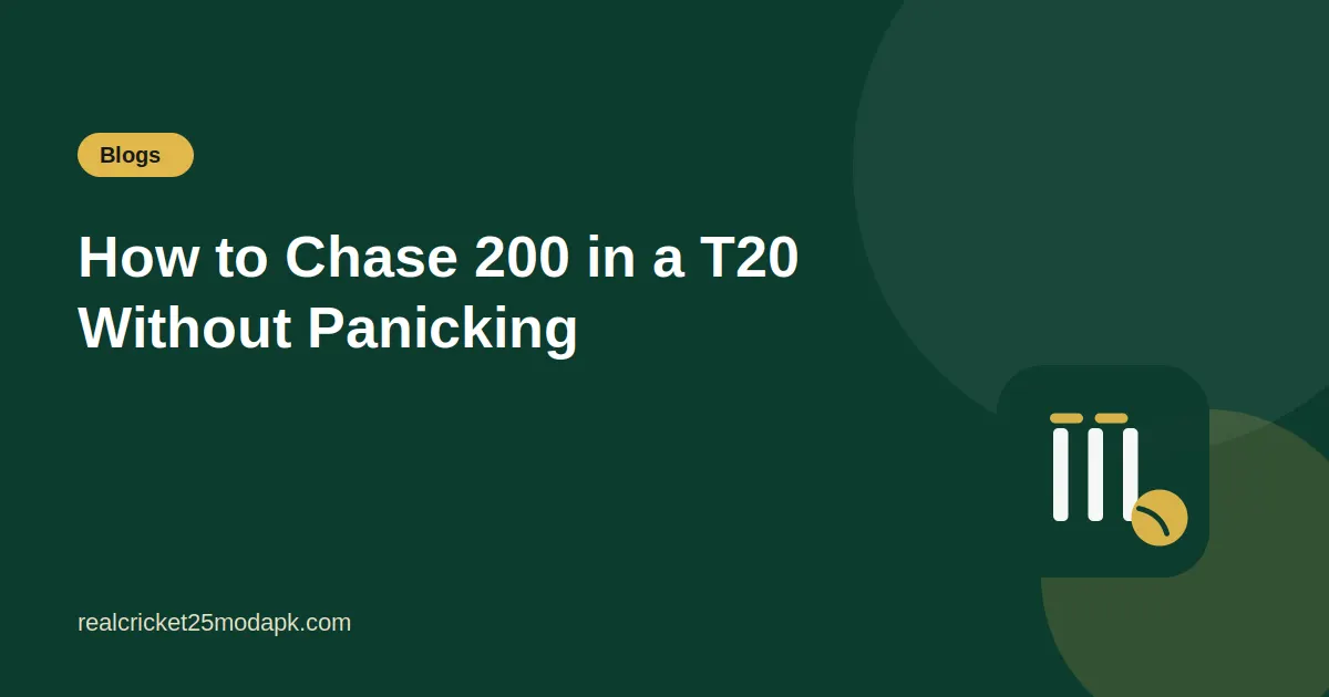 Illustration for the guide: How to Chase 200 in a T20 Without Panicking