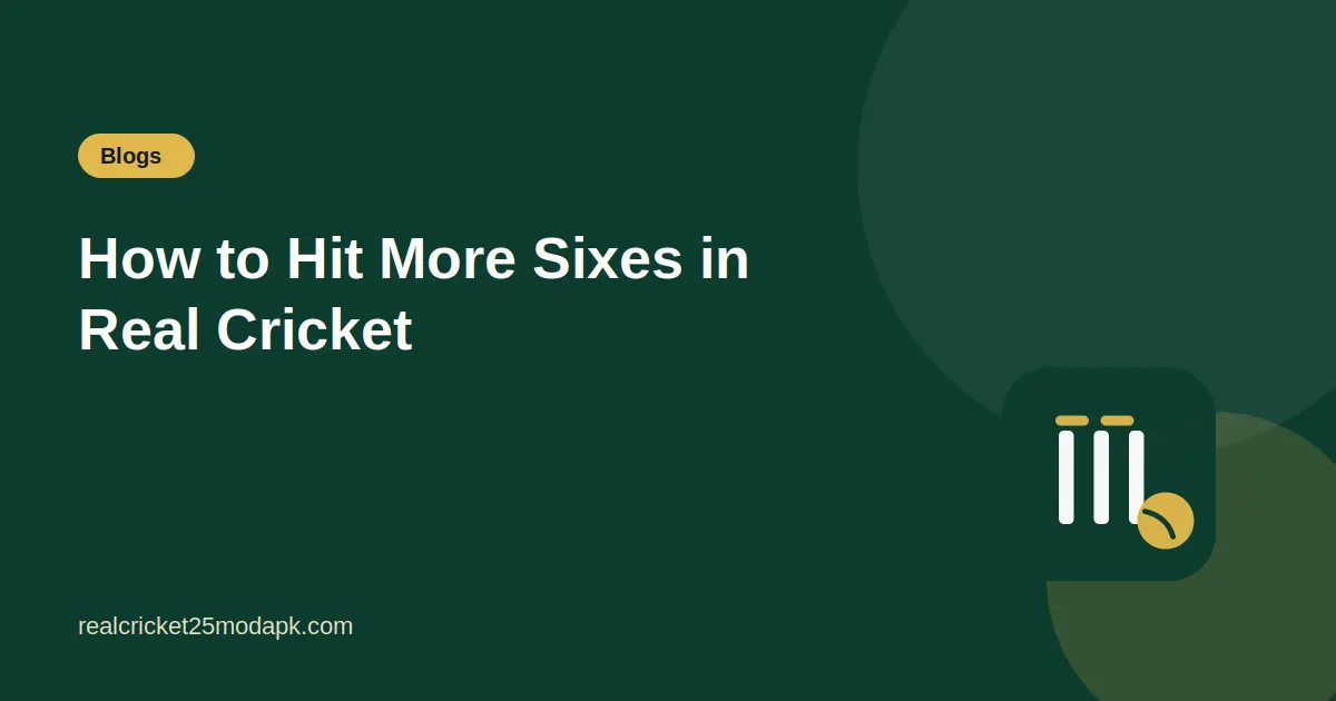 Illustration for the guide: How to Hit More Sixes in Real Cricket