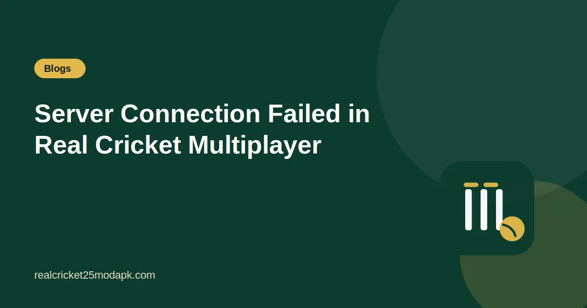 Illustration for the guide: Server Connection Failed in Real Cricket Multiplayer