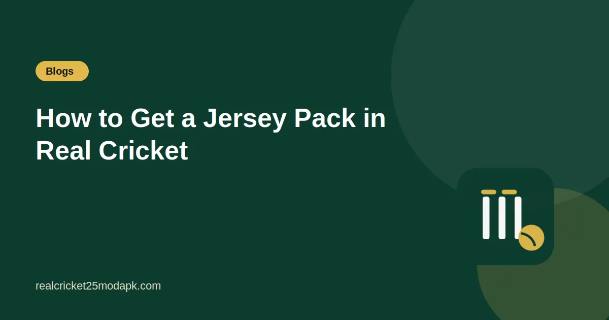 Illustration for the guide: How to Get a Jersey Pack in Real Cricket